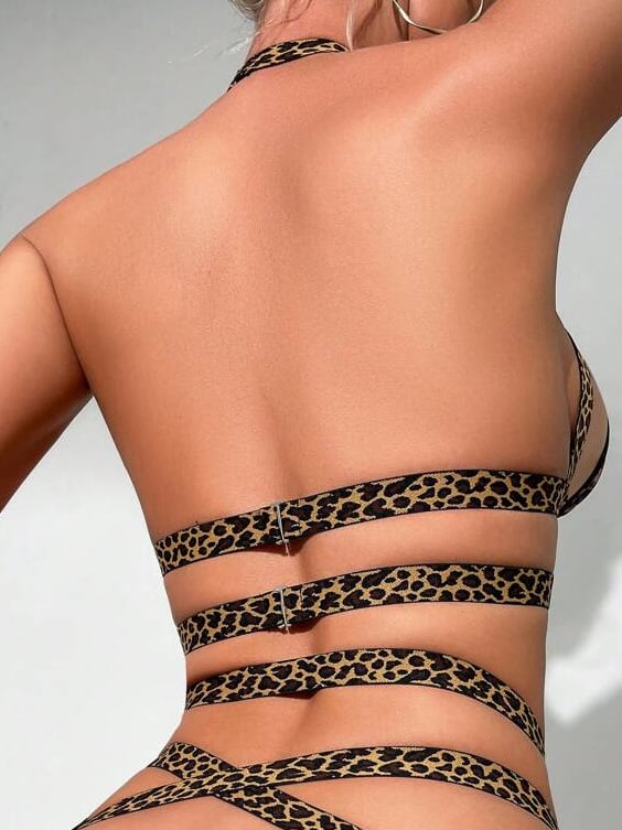 Hollow Leopard Lingerie